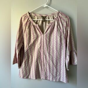 Bit & Bridle Pink and White Striped Blouse